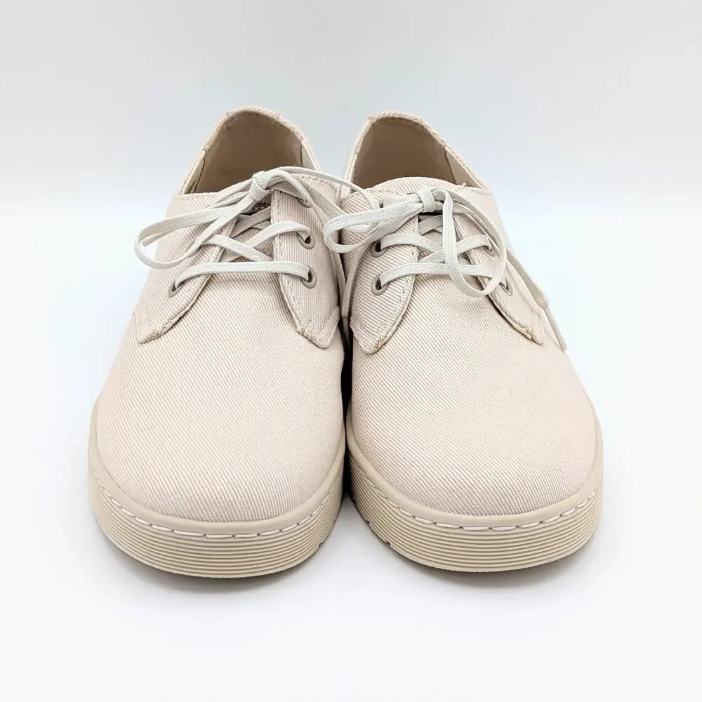 Dr. Martens Delray Twill Canvas Oxfords Sand 3 Eye Shoes M 10 W 11 EU 43 Cruise